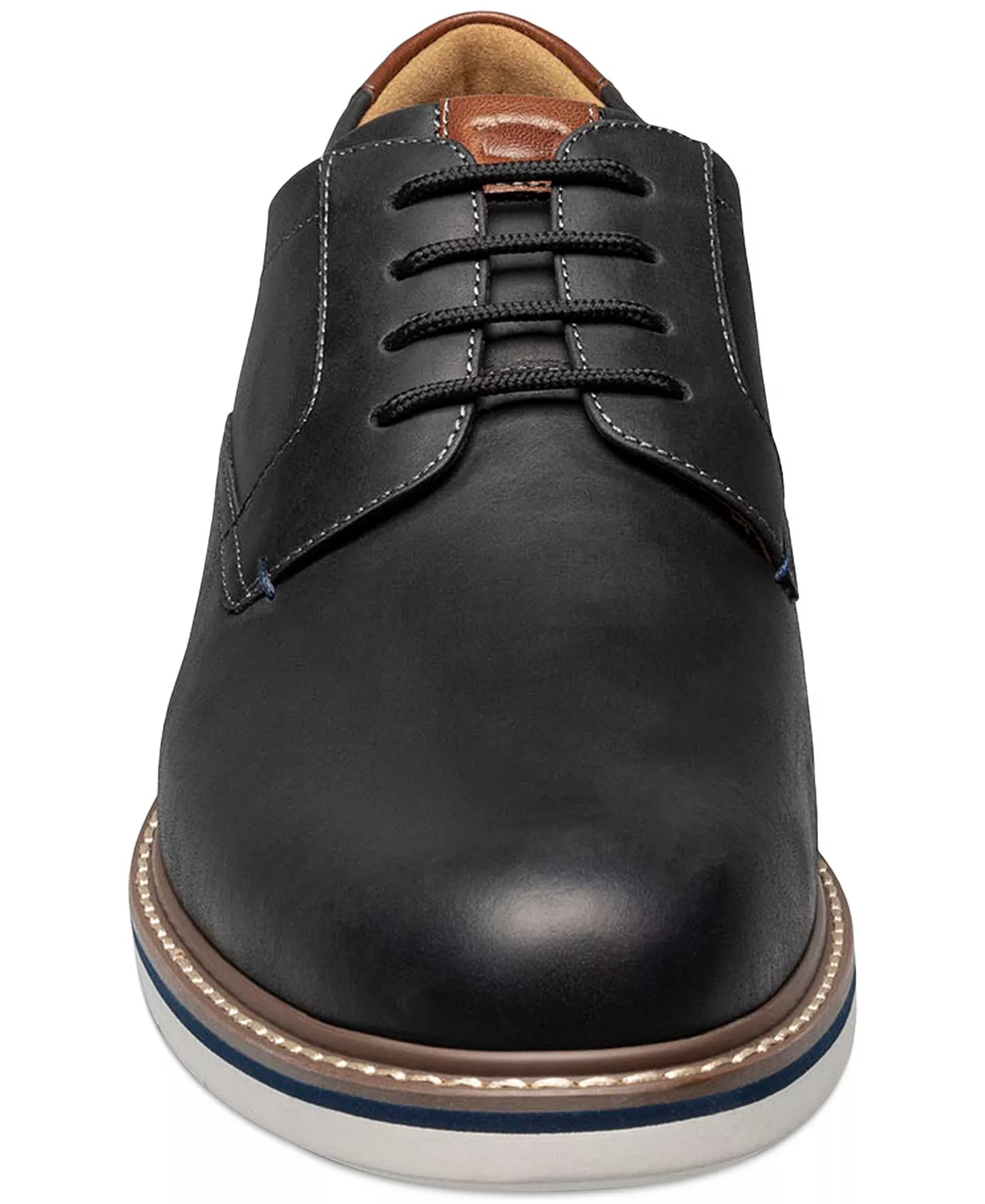 xFlorsheim Men's Norfolk Leather Plain Toe Oxfords Black Size 9
