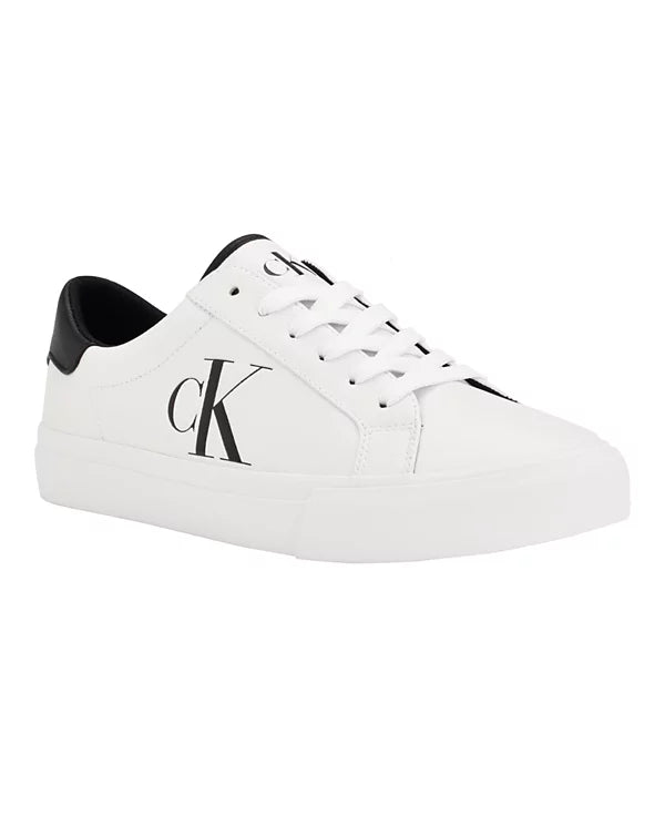 Calvin Klein Men's Rex Lace-Up Slip-On Sneakers White/Navy Size 11