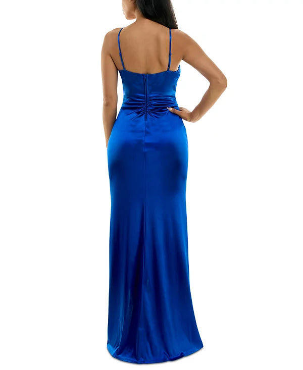Emerald Sundae Juniors Pleated Gown Color Royal Size L