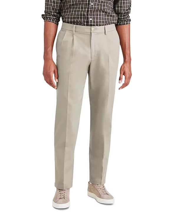 Dockers Men's Signature Classic Fit Pleated Iron Free Pants Cloud W32xL32