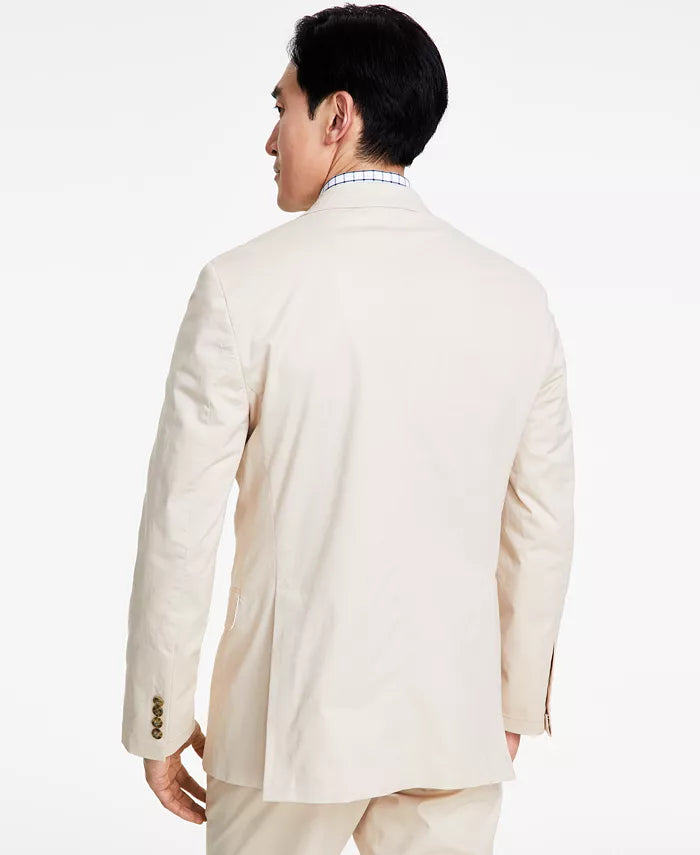 Brooks Brothers Men's Classic-Fit Stretch Solid Suit Jacket Color Beige/Khaki Size 42R