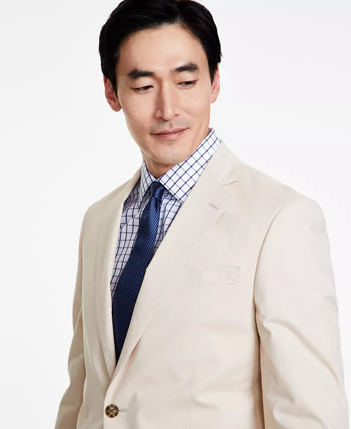 Brooks Brothers Men's Classic-Fit Stretch Solid Suit Jacket Color Beige/Khaki Size 42R