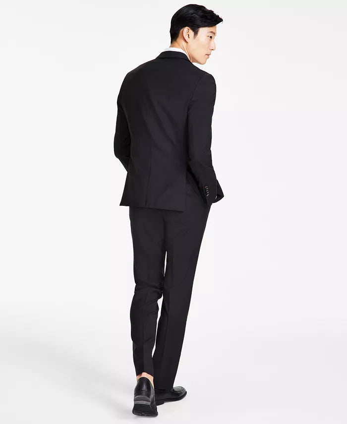 Hugo Boss Men's Modern-Fit Wool Suit Separates Pants Color Dark Grey W34xL32