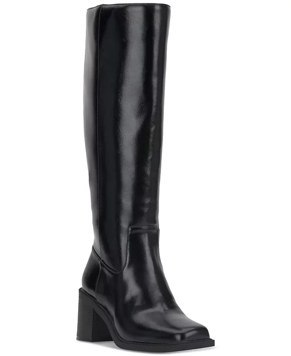 INC International Concepts Women's Mariah Knee High Dress Boots Color Black Smooth Size 8M