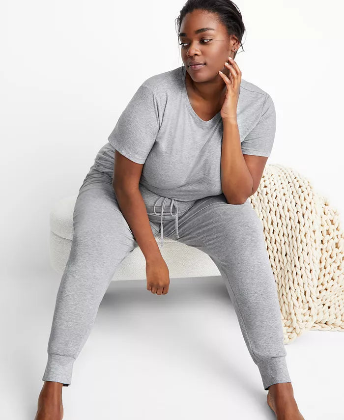 State of Day Women's Jogger Pajama Pants Grey Heather Size 2XL