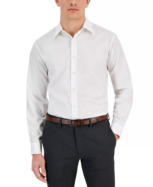 Club Room Men's Regular-Fit Performance Dress Shirt  White 15.5 32/33