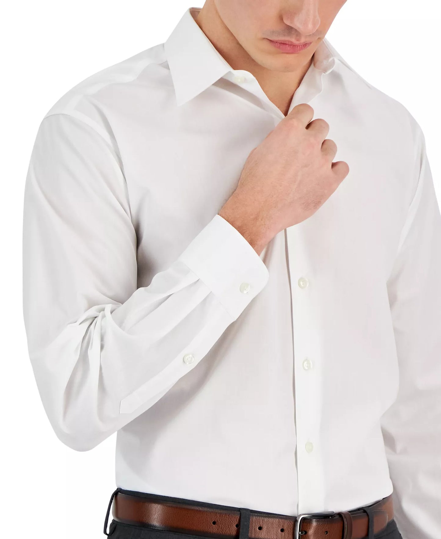 Club Room Men's Regular-Fit Performance Dress Shirt  White 15.5 32/33