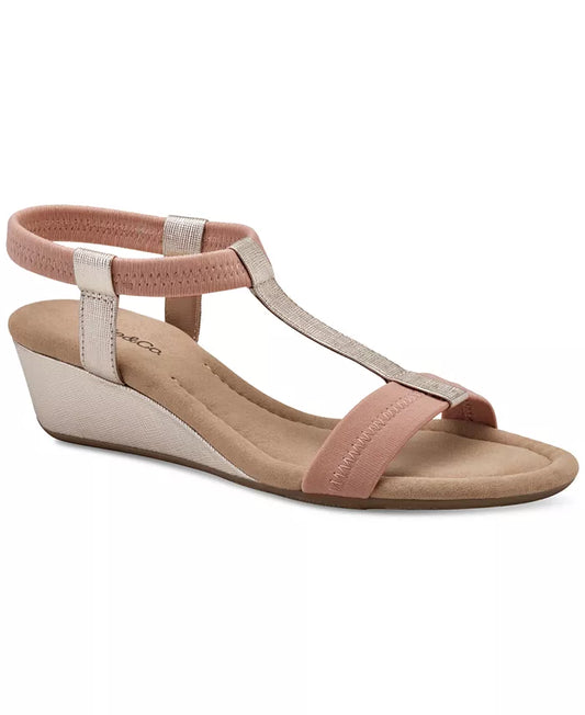 Style & Co Women's Step N Flex Voyage Wed  Rose Gold Size 7