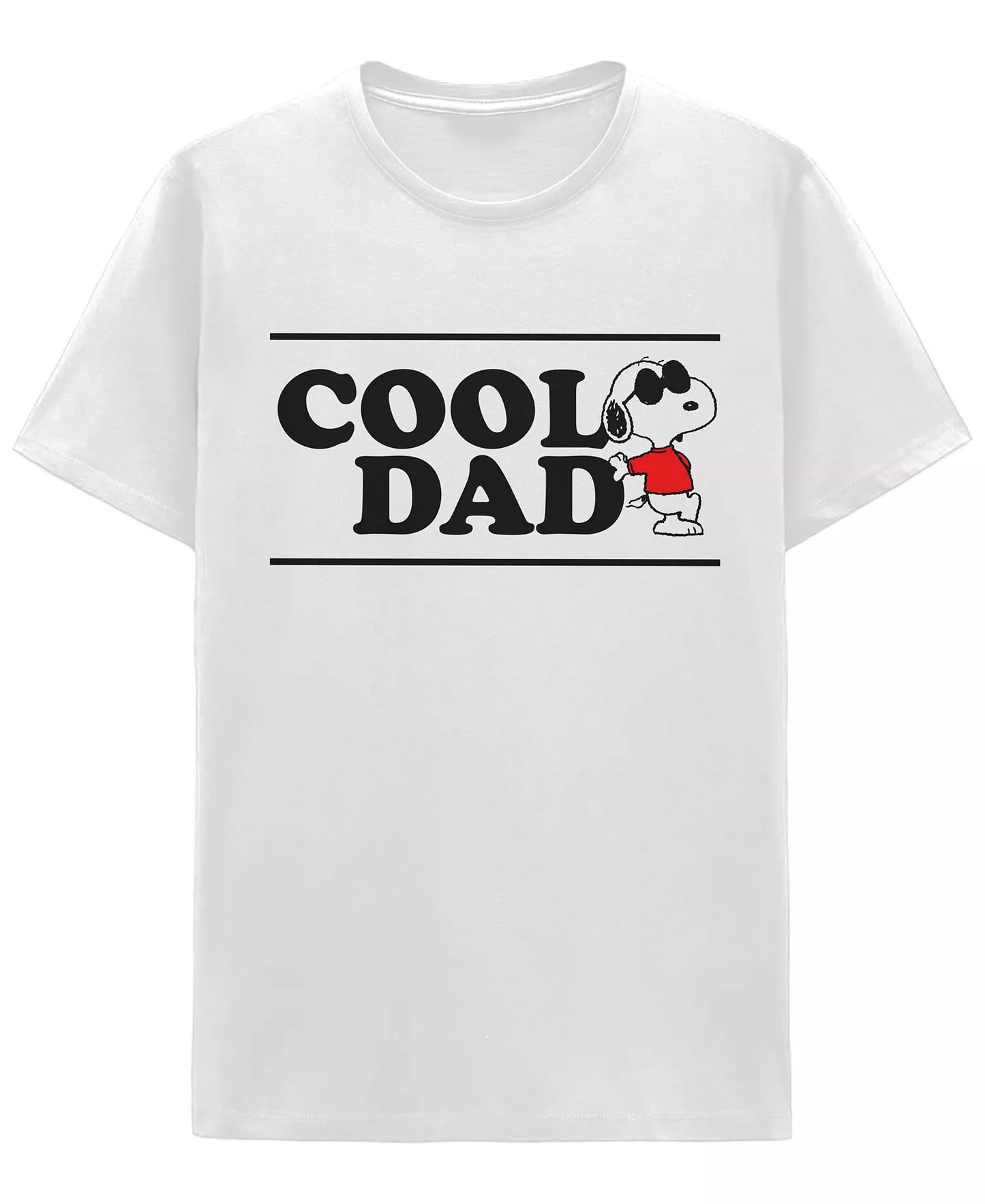 Hybrid Men's Peanuts Cool Dad Short Sleeves T-Shirt White 2XL