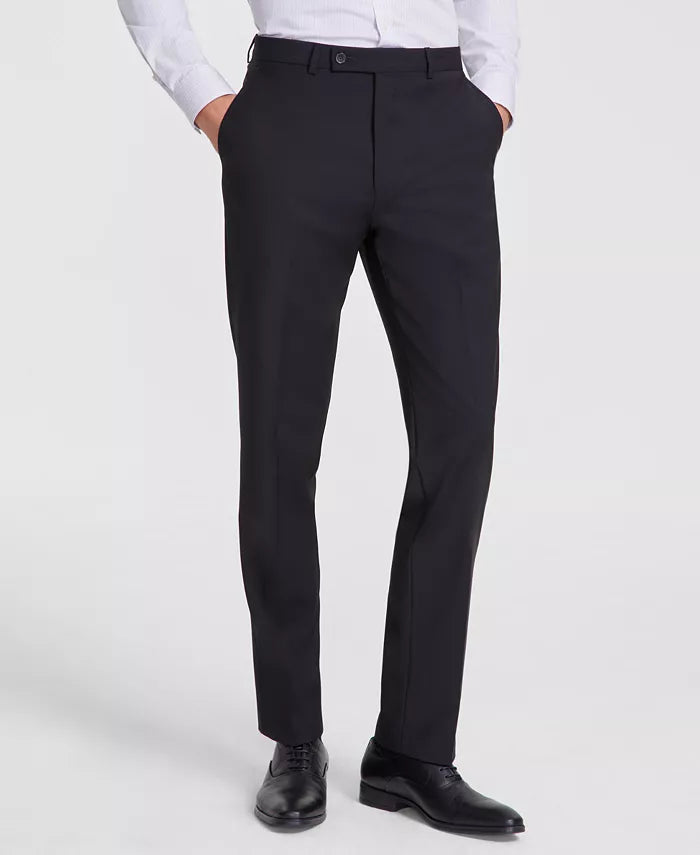 Calvin Klein Men's Slim-Fit Wool-Blend Stretch Suit Pants Color Charcoal W34xL34