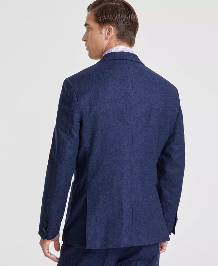 Tommy Hilfiger Men's Modern-Fit Wool Tweed Suit Jacket Color Navy Size 48R