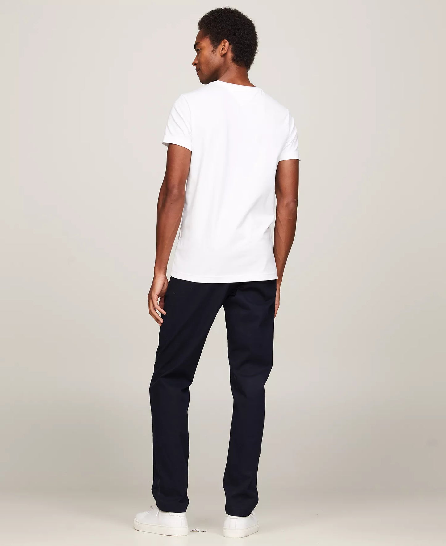 Tommy Hilfiger Men's Stretch Slim-Fit Cotton Crewneck T-Shirt Bright White Size 2XL