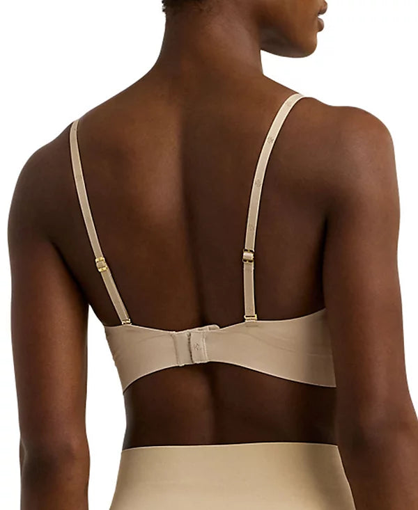 Lauren Ralph Lauren Women's Luxe Smoothing Wireless Bralette Light Truffle Size XL