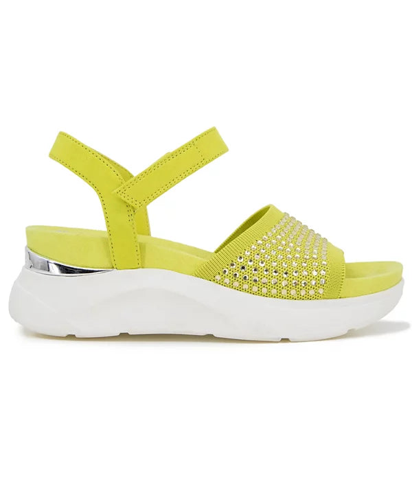 Kenneth Cole Reaction Women's Hera Sandals Lime Zest Jewel Size 8