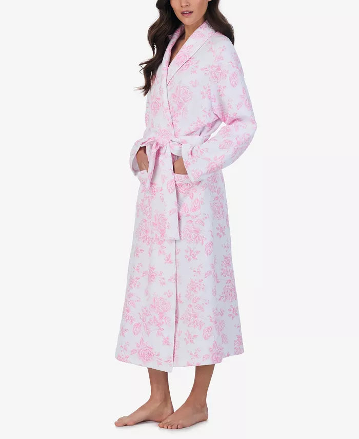 Eileen West Women Ballet Wrap Robe Pink Floral Size S/M