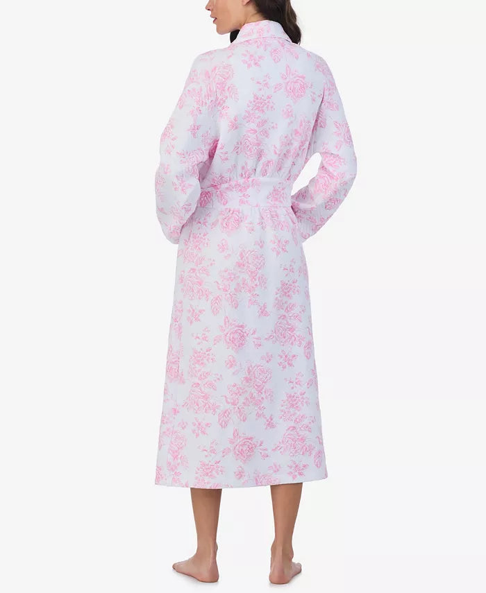 Eileen West Women Ballet Wrap Robe Pink Floral Size S/M