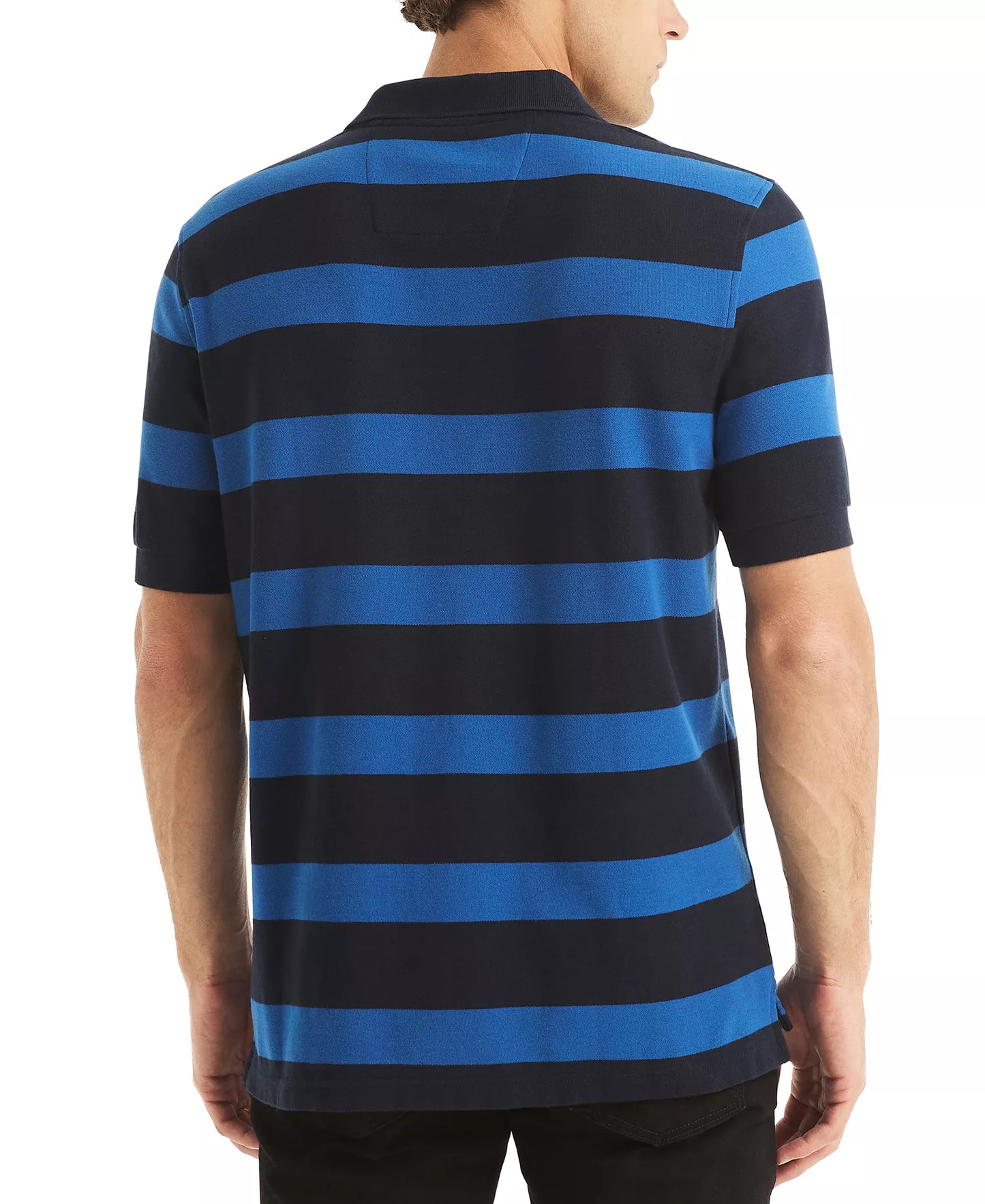 Nautica Men's Classic Short Sleeve Striped Deck Polo Shirt Navy Size XL