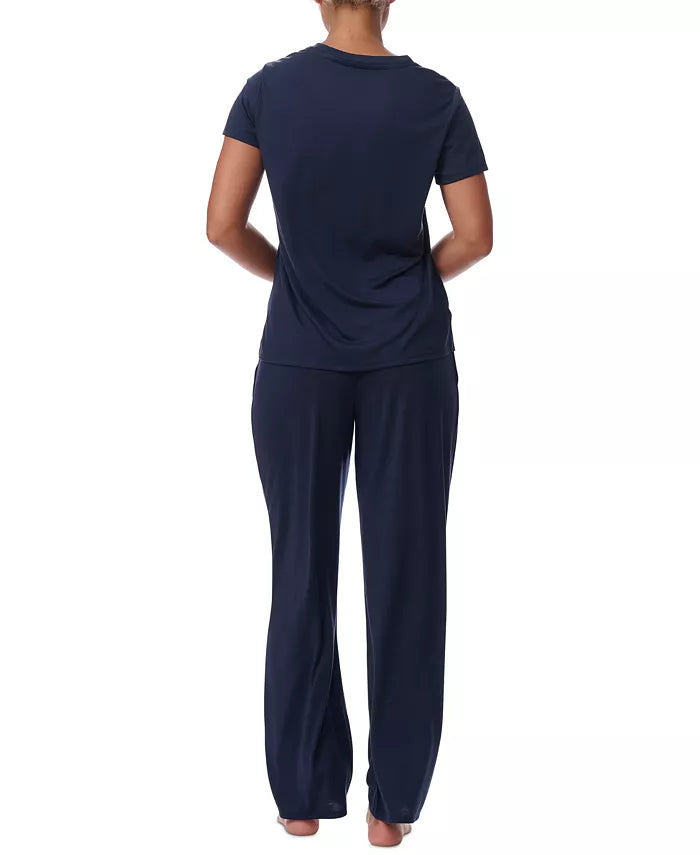 Tommy Hilfiger Women's Short-Sleeve Crewneck Sleep Tee Sky Captain Size S