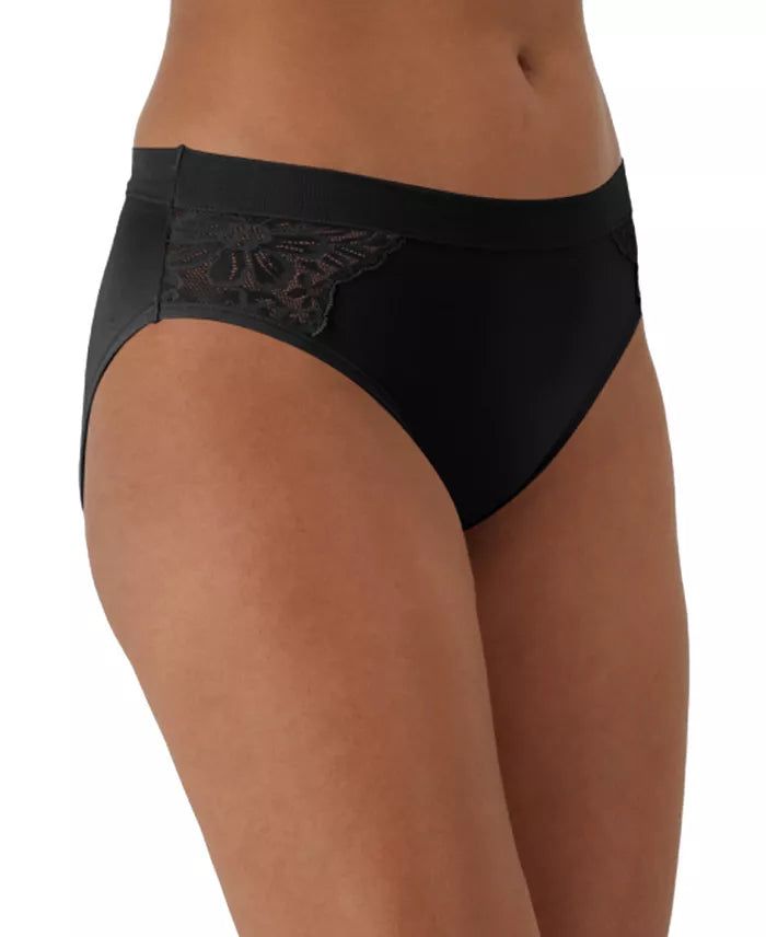 Bali Women's Breathe Lace High-Cut Underwear Black Size M