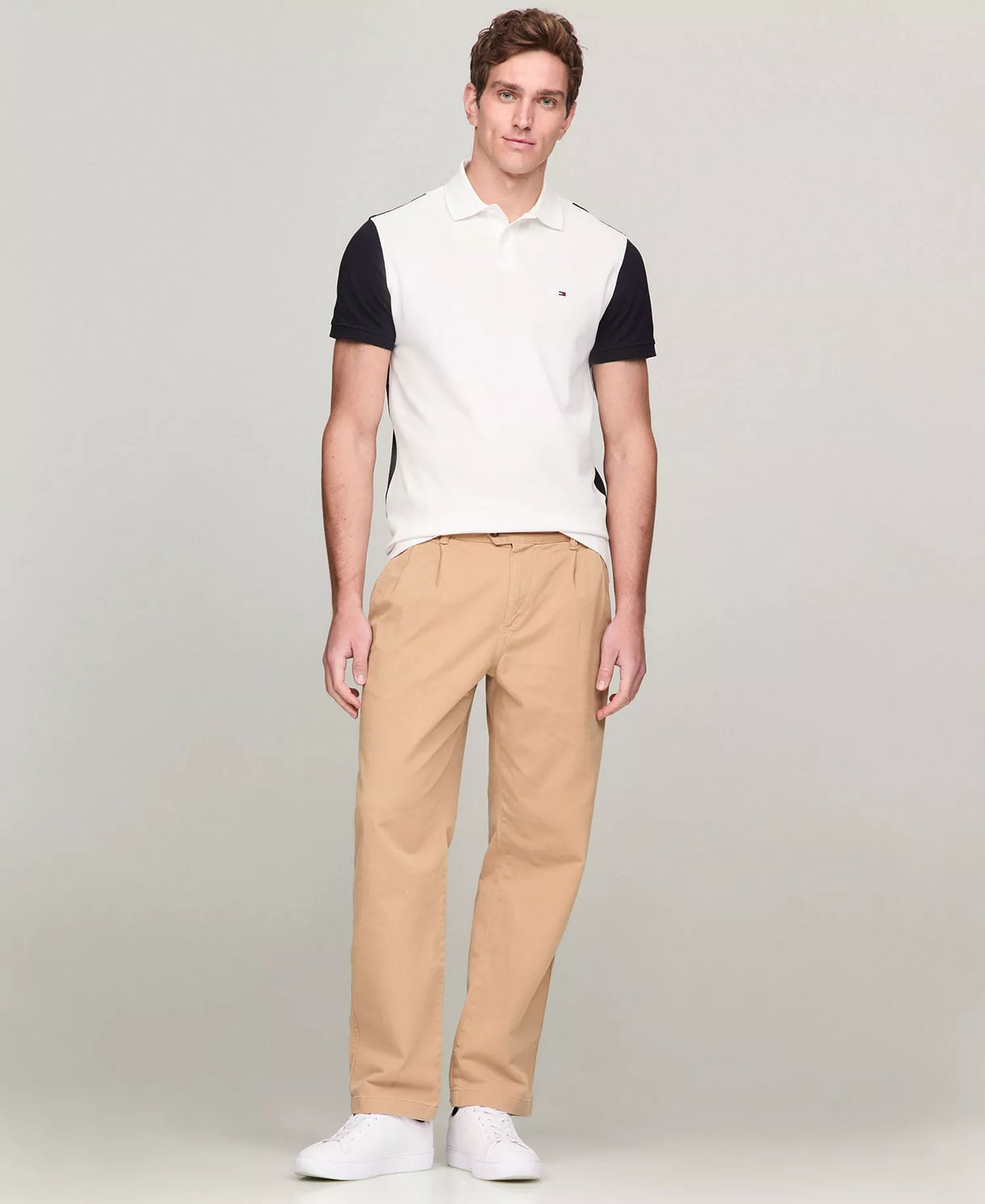 Tommy Hilfiger Men's Regular-Fit Back Flag Polo Shirt White Size S