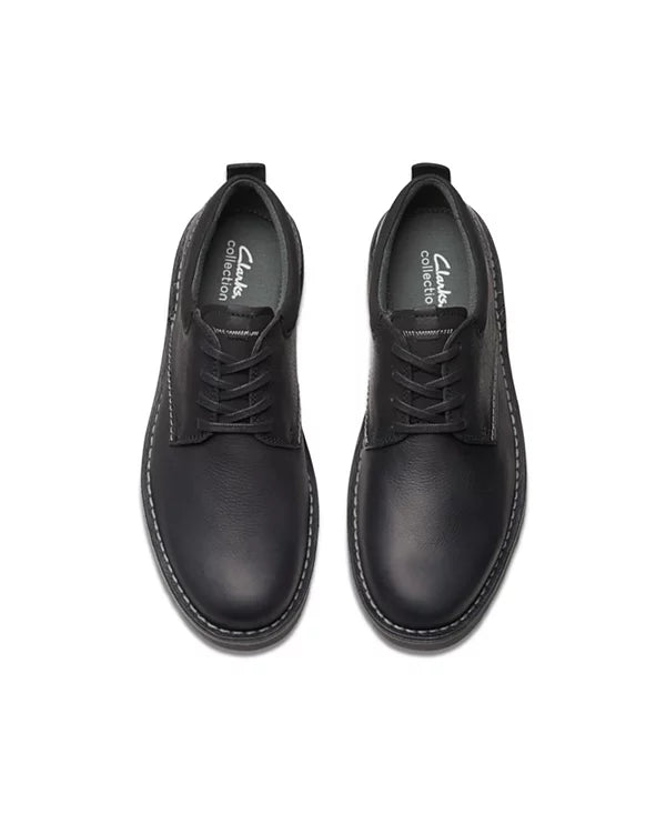 Clarks Collection Men's Eastridge Low Shoes Black Leather Size 10.5