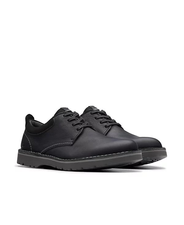 Clarks Collection Men's Eastridge Low Shoes Black Leather Size 10.5