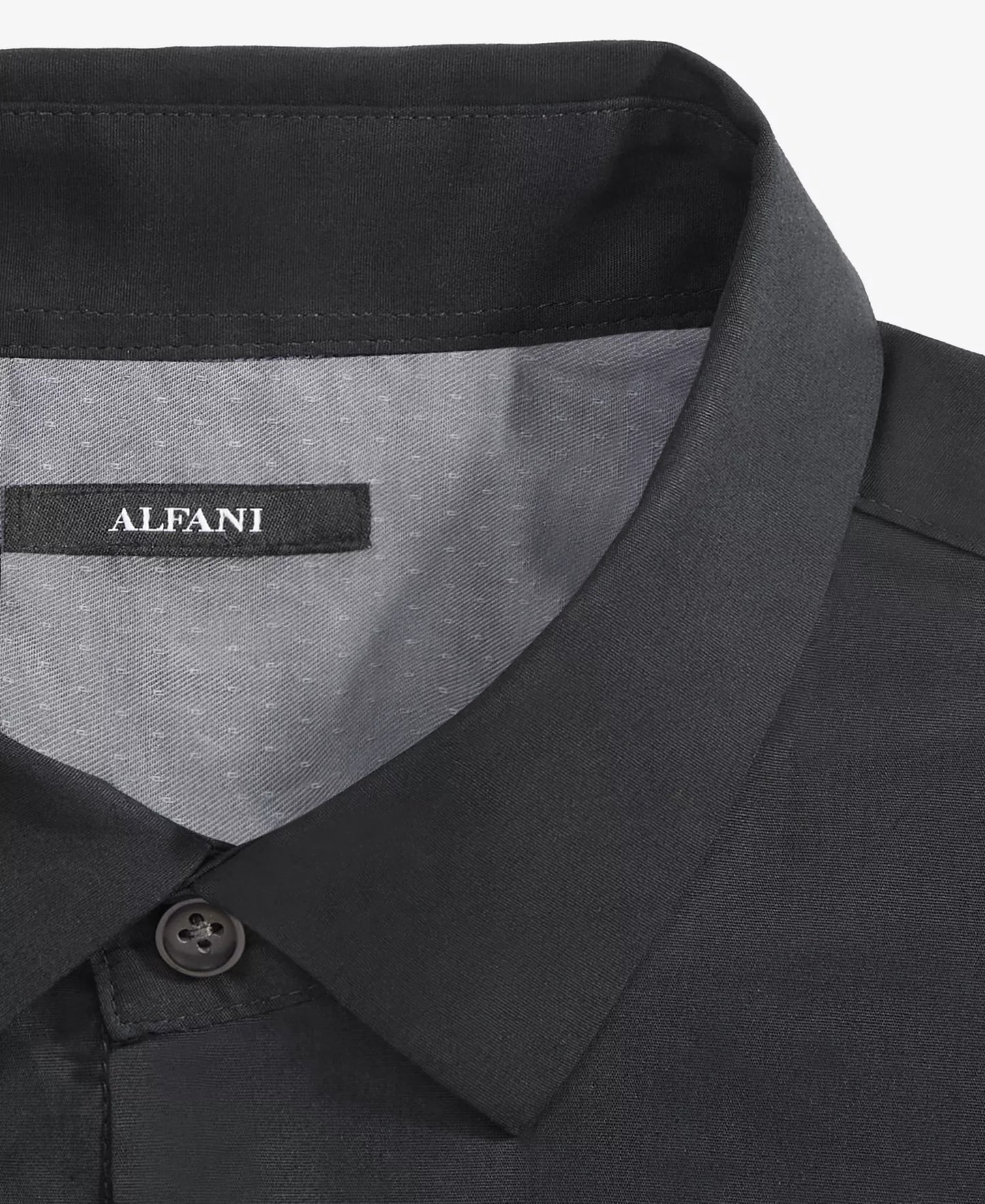 Alfani Men's Modern/Classic-Fit Stretch Dress Shirt  Deep Black Size 2XL