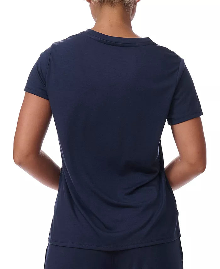 Tommy Hilfiger Women's Short-Sleeve Crewneck Sleep Tee Sky Captain Size S