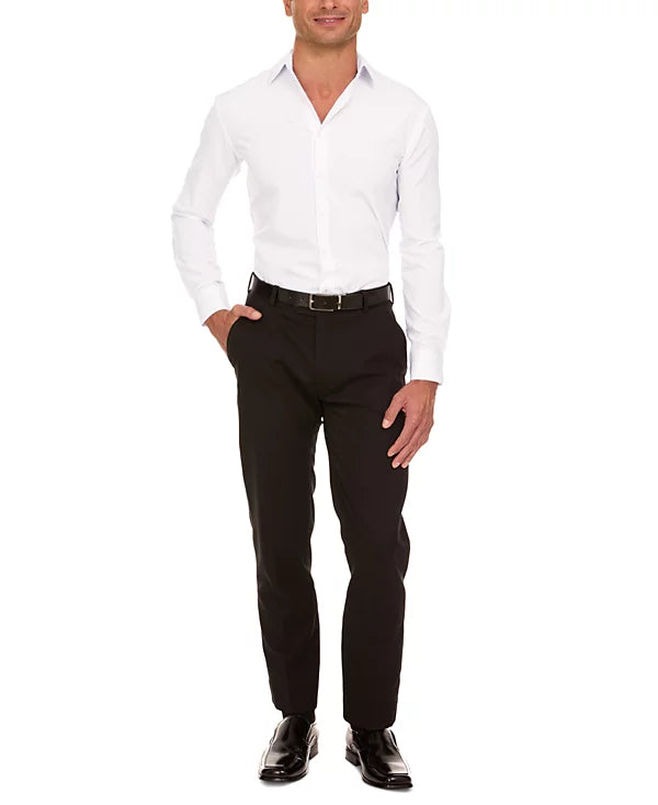 Nautica Men's Slim-Fit Supershirt Dress Shirt White Size L 16/16.5 32/33