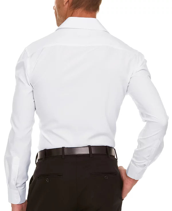 Nautica Men's Slim-Fit Supershirt Dress Shirt White Size L 16/16.5 32/33