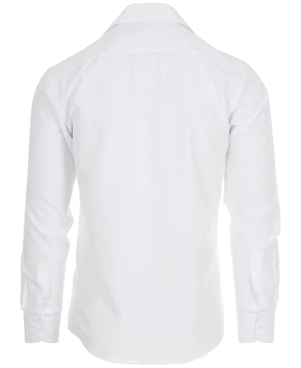 Nautica Men's Slim-Fit Supershirt Dress Shirt White Size L 16/16.5 32/33