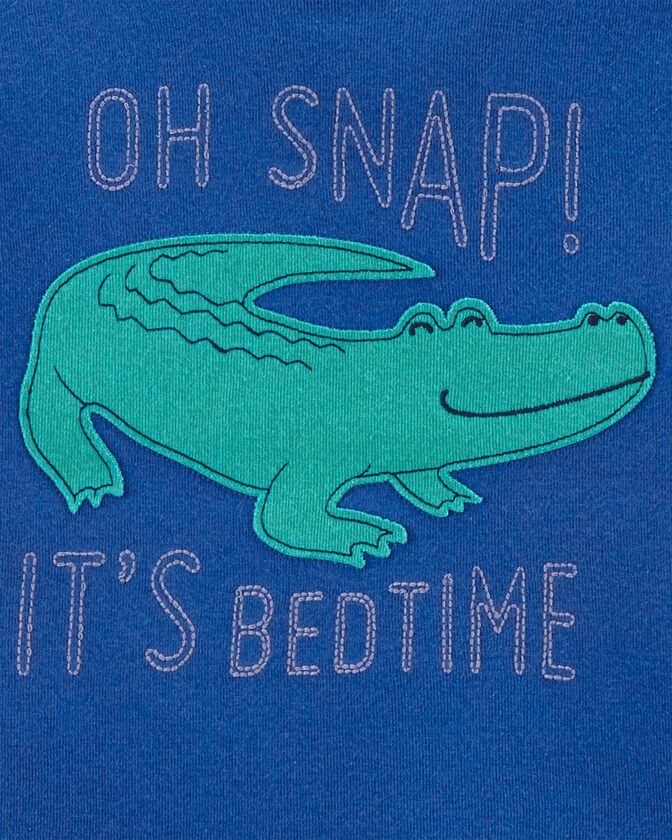 Carters Toddler 4-Piece Alligator 100% Snug Fit Cotton Pajamas Color Blue Size 2T