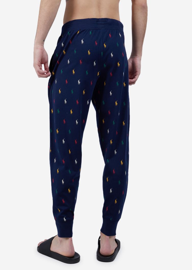 Polo Ralph Lauren Men's Ribbed All Over Print Joggers Color Navy Size S