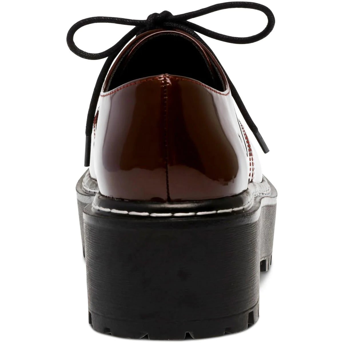 Wild Pair Women's Authentick Lug Dressy Oxfords Color Wine Patent Size 8M