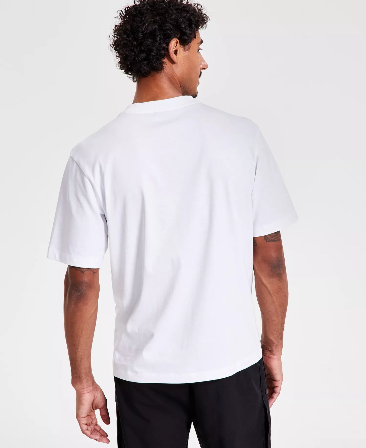 Hugo Boss Men's Niley Short Sleeve Crewneck Logo T-Shirt White Size L