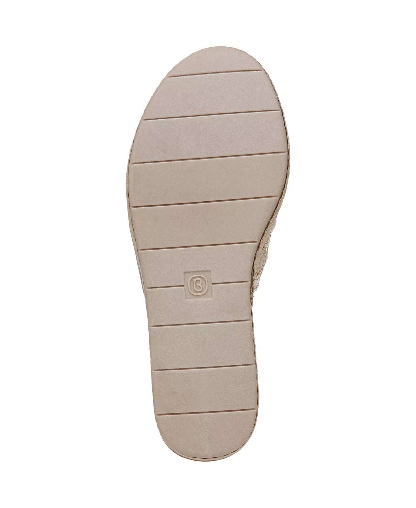 LifeStride Women's Breezy Washable Slide Wedge Sandals White Raffia Fabric Size 11