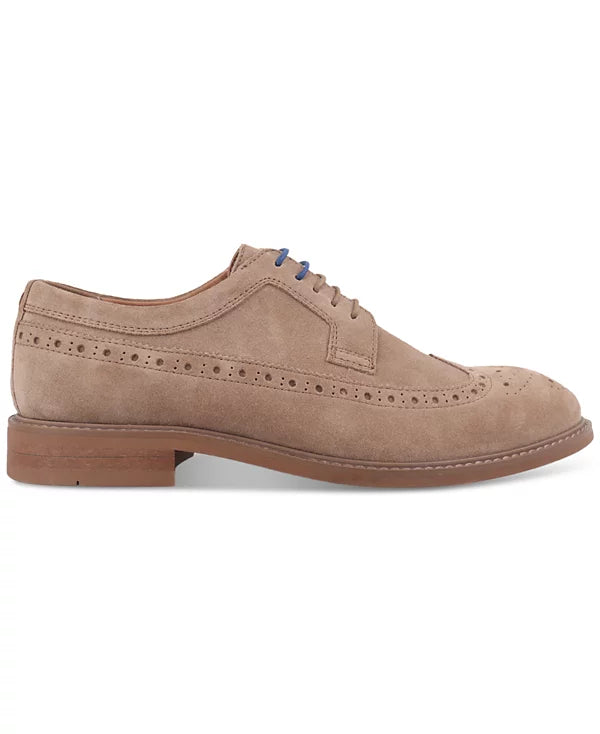 Bar III Men's Ashwell Longwing Oxfords Tan Suede Size 9