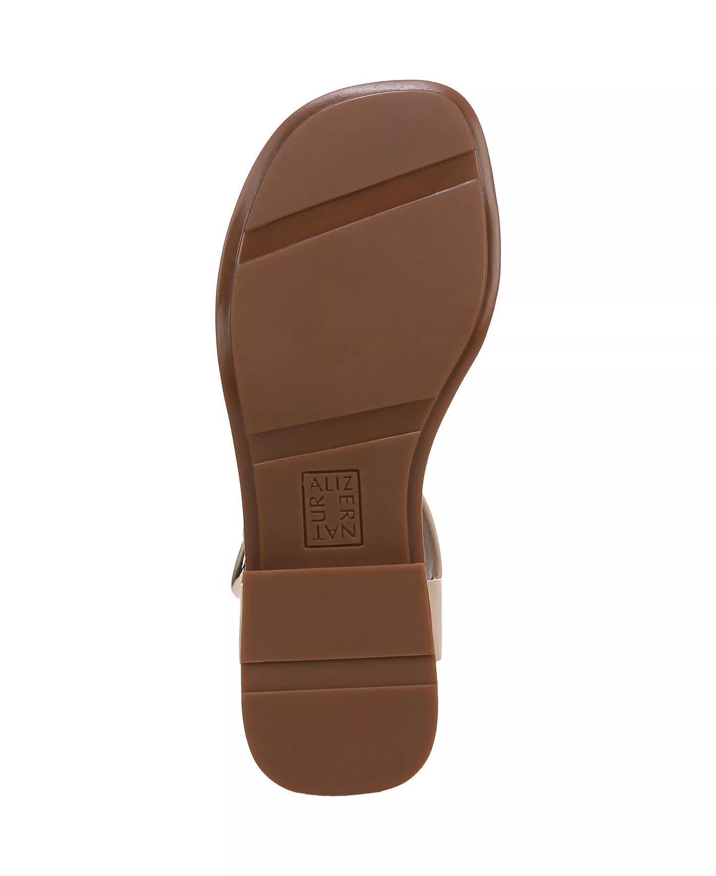 Naturalizer Women's Brandy T-Strap Block Heel Sandals Coastal Tan Leather Size 5