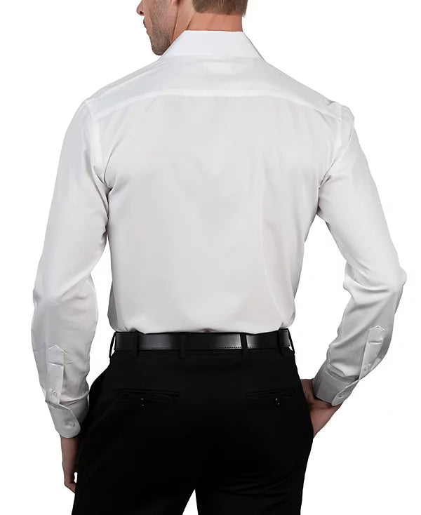 Nautica Men's Slim-Fit Supershirt Dress Shirt White Size L 16/16.5 32/33