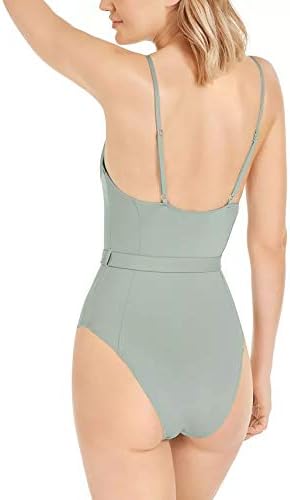 We Wore What Women's Solid Danielle One-Piece Swimsuit Color Jadeite Size M