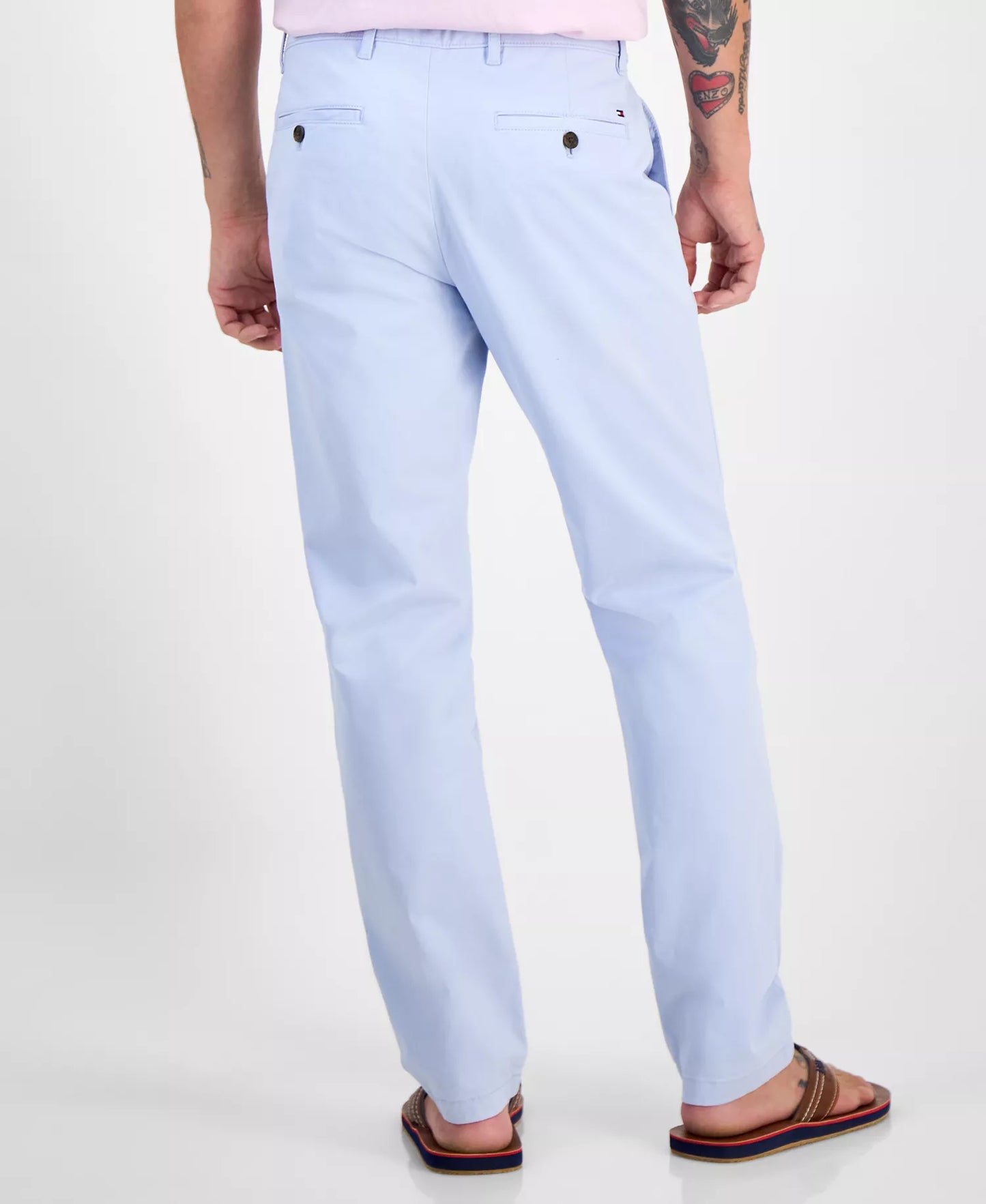 Tommy Hilfiger Men's TH Flex Stretch Slim-Fit Chino Pants Breezy Blue W33xL30