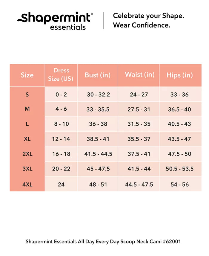 Shapermint Essentials Women's All Day Every Day Scoop Neck Cami Black Size L