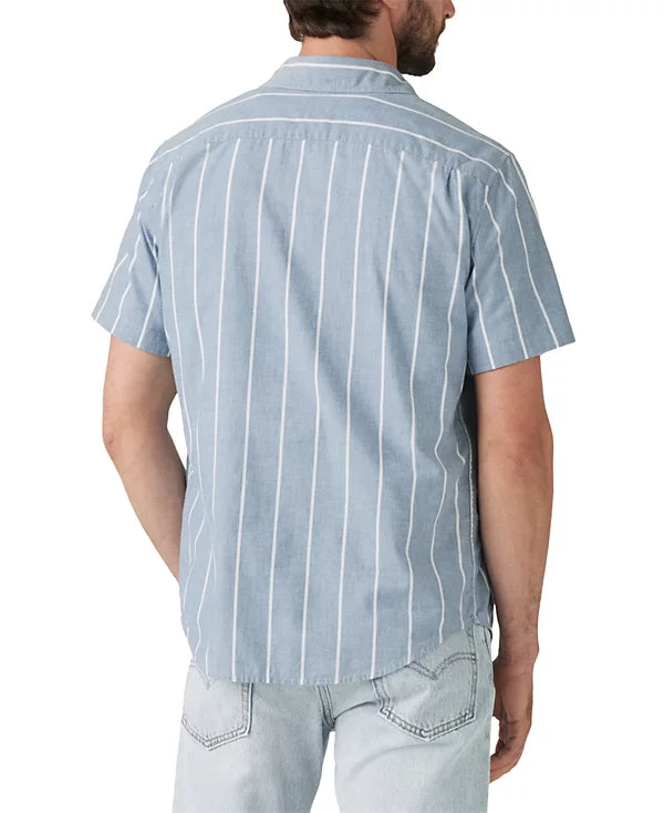 Levi's Men's Classic 1 Pocket Short Sleeve Regular Fit Shirt Stripe Hampton Bay Size L