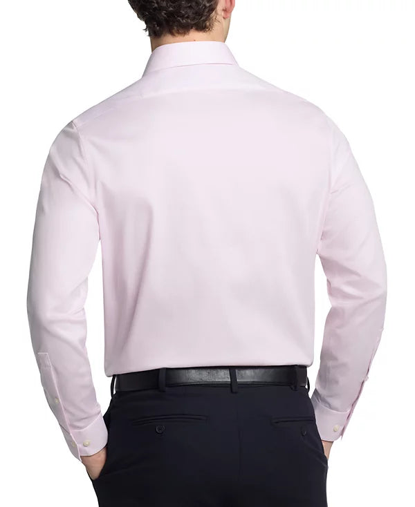 Calvin Klein Men's Steel Stretch Slim-Fit Dress Shirt Pink 15.5 34/35
