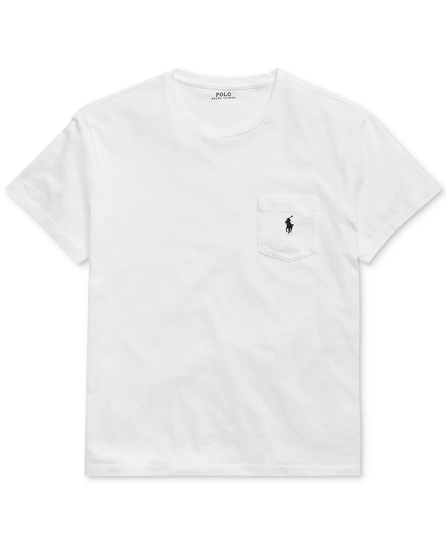 Polo Ralph Lauren Men's Big & Tall Solid Pocket Crew-Neck T-Shirt  White Size 2XB