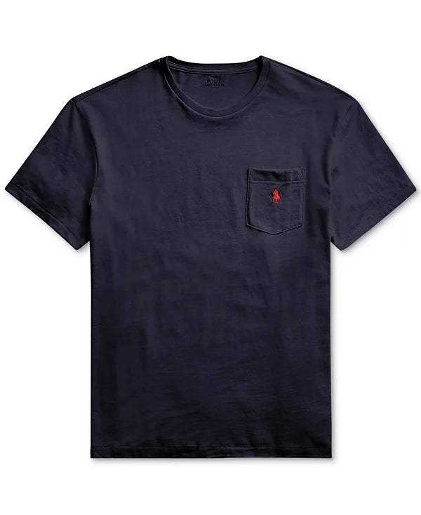 Polo Ralph Lauren Men's Big & Tall Crew-Neck Pocket T-Shirt Ink Size XLT