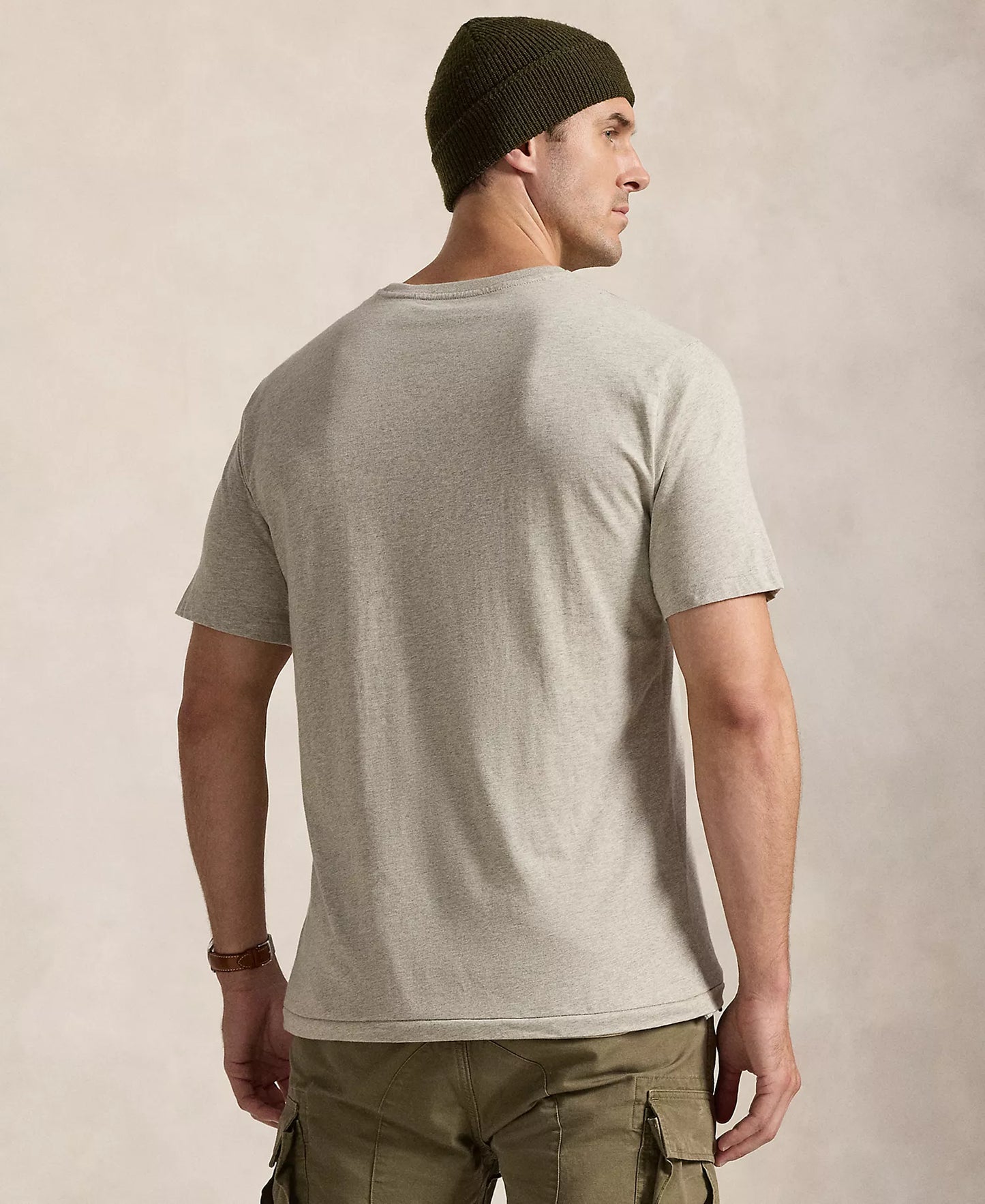 Polo Ralph Lauren Men's Big & Tall Solid Pocket Crew-Neck T-Shirt  Gray Heather Size 2XB