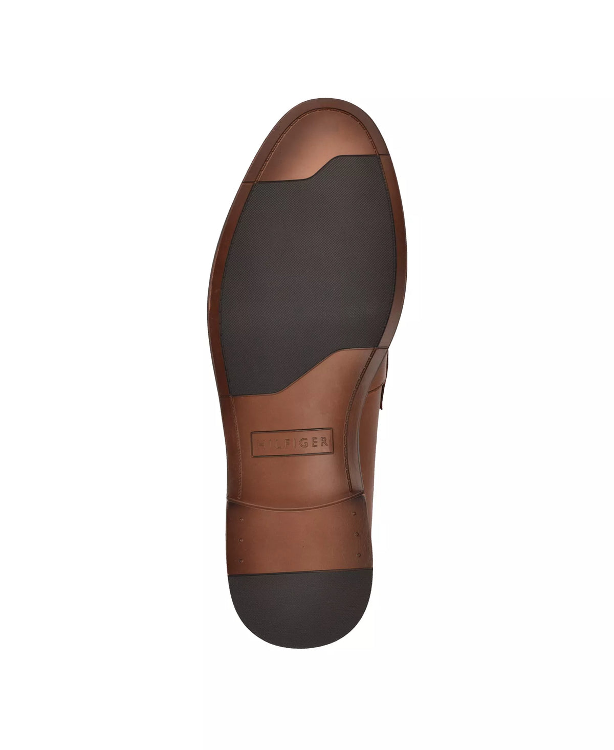 Tommy Hilfiger Men's Jezzon Leather Dress Loafers Dark Natural Leather Size 10.5