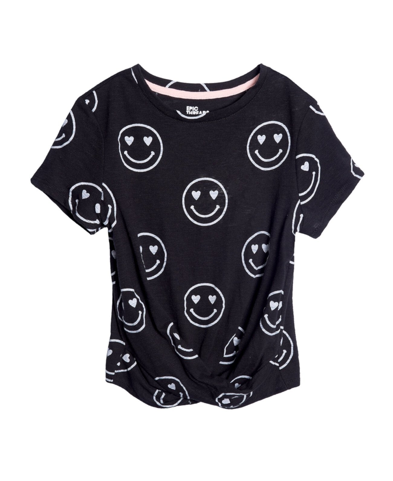 Epic Threads Girls All Over Print Graphic T-shirt Color Deep Black Size XL (16)