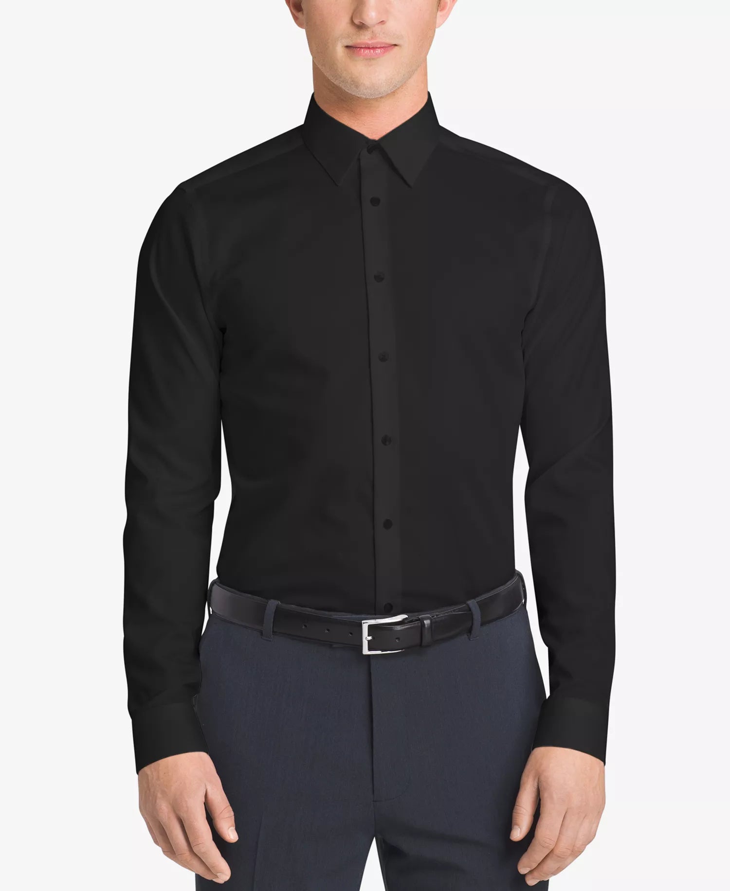 calvin klein slim fit non-iron dress shirt Calvin Klein Men's Slim-Fit Non-Iron Herringbone Dress Shirt Black 16. –  DDT Boutique